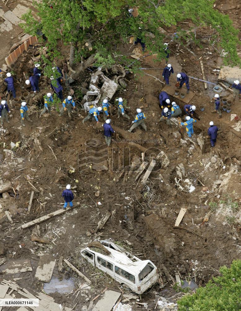 Rescue operation continues at hotel in hot-spring resort in Miyag