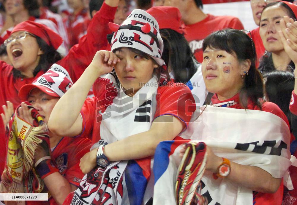 South Korea supporters shocked by team's defeat