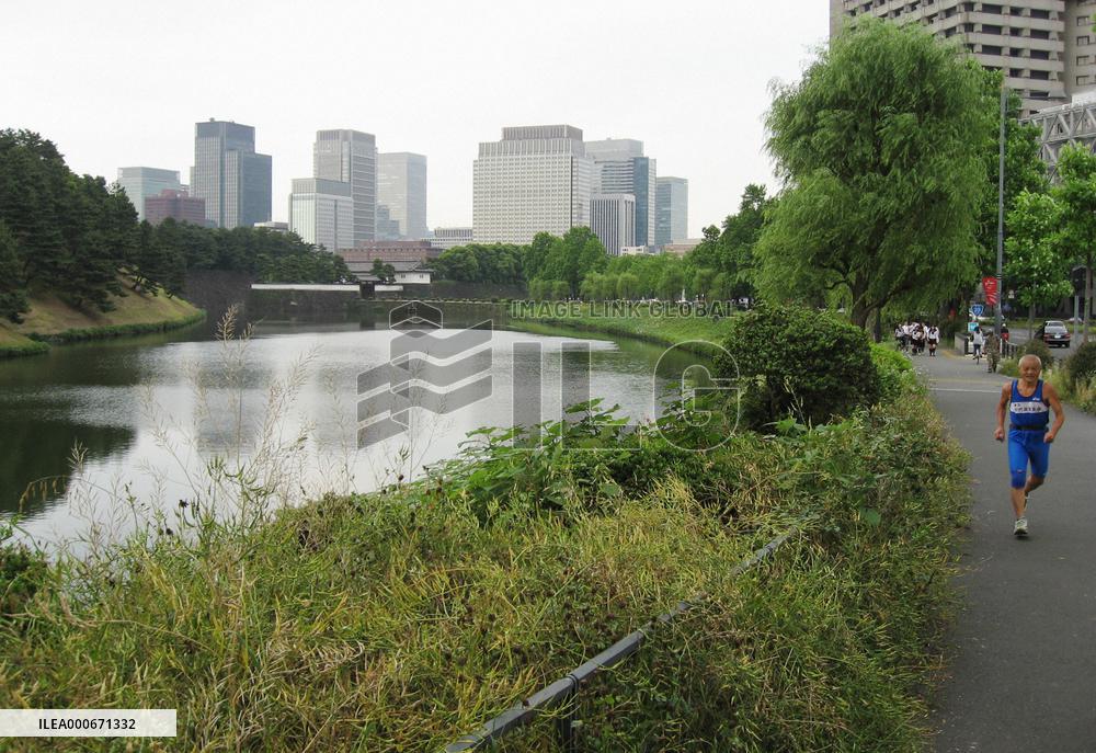 Tokyo cleaning up Imperial Palace moats amid Olympic bid