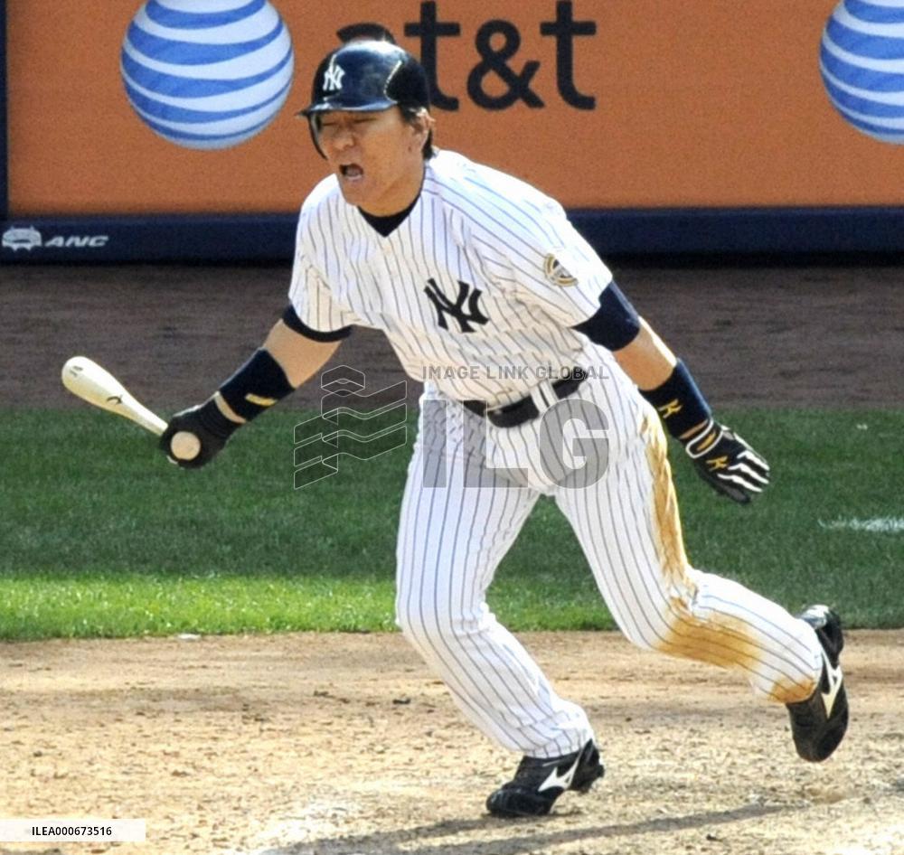 New York Yankees' H. Matsui goes hitless