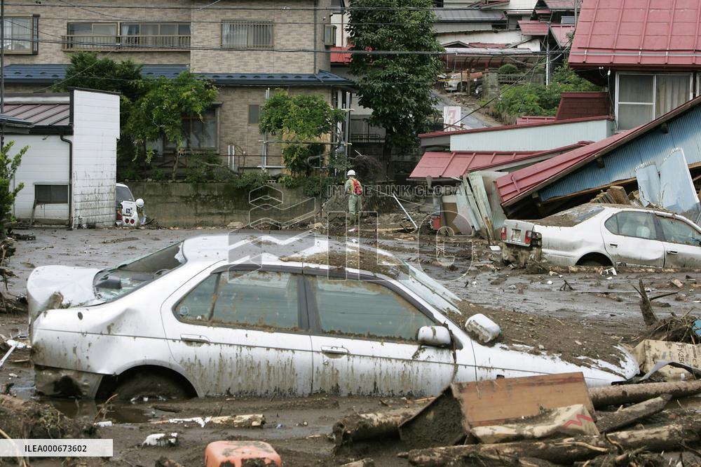 Nagano Pref. hit by heavy rain