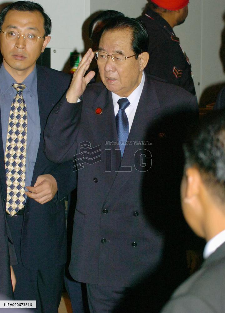 N. Korean Foreign Minister Paek Nam Sun arrives in Kuala Lumpur