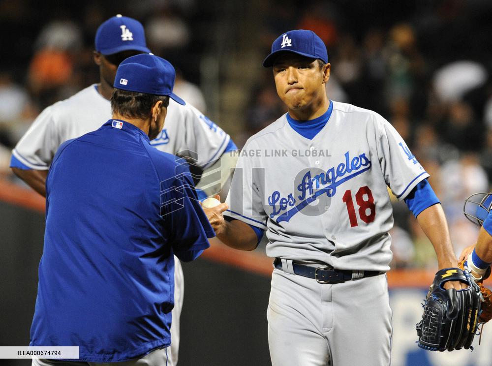 L.A. Dodgers' Kuroda suffers 5th loss against N.Y. Mets