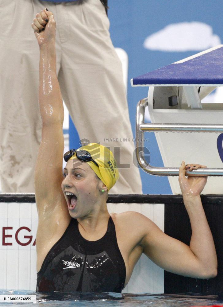 Rice sets world mark in winning women's 400m individual medley