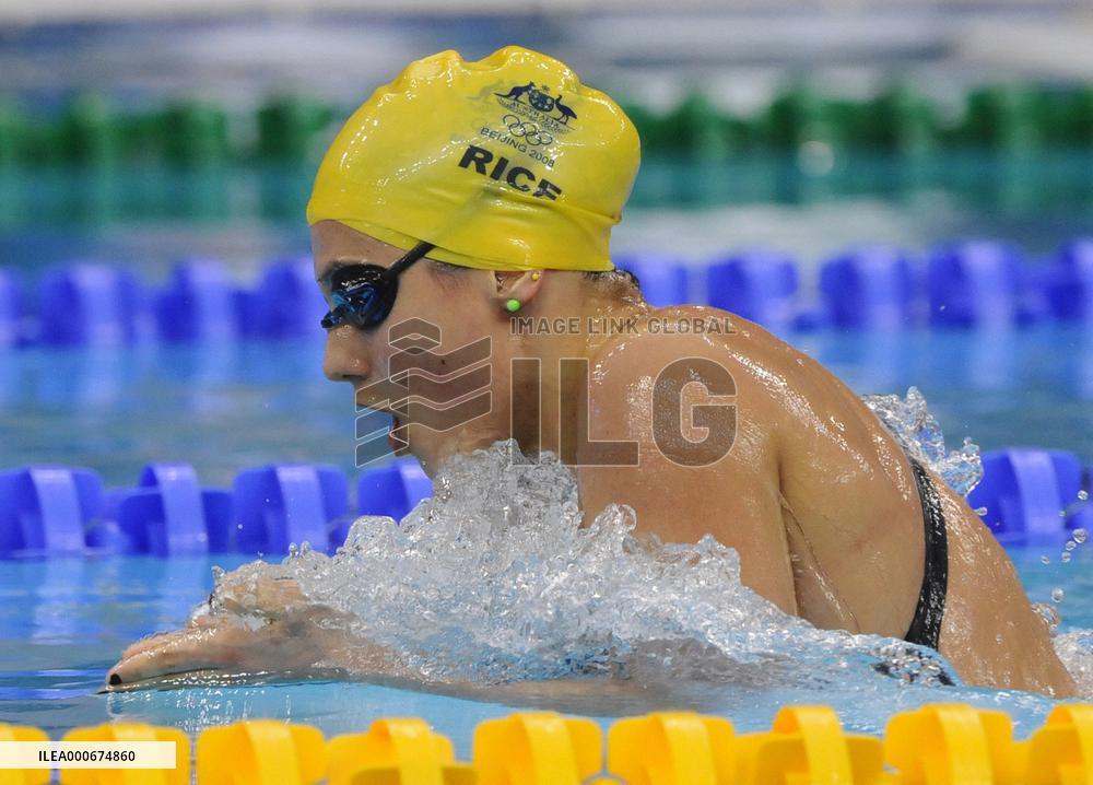 Rice sets world mark in winning women's 400m individual medley