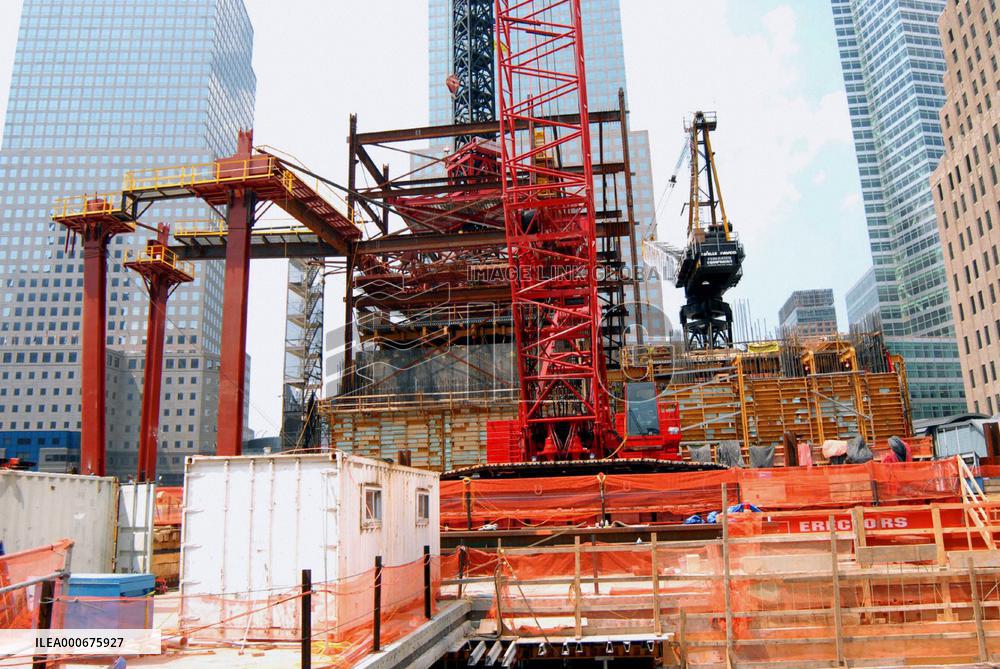 Construction under way at 9/11 Ground Zero