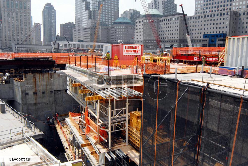 Construction under way at 9/11 Ground Zero