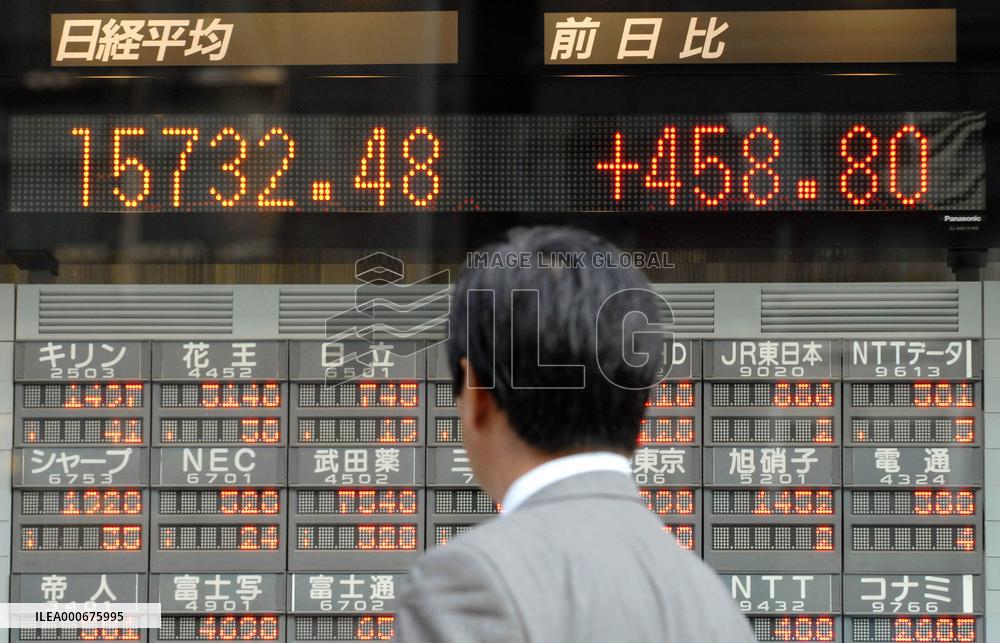 Nikkei bounces back over 450 pts