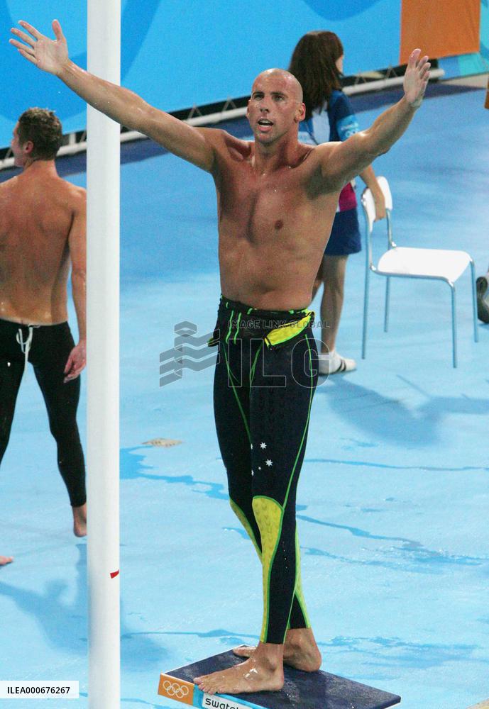 Australia's Hackett celebrates Sydney-Athens Olympic double