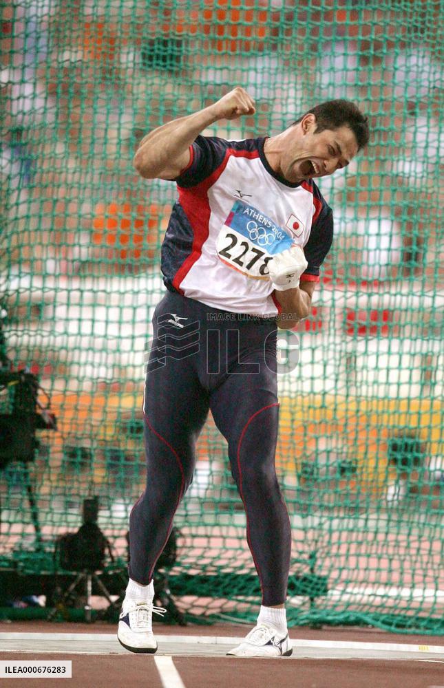 (3)Japan's Murofushi wins silver in men's hammer throw