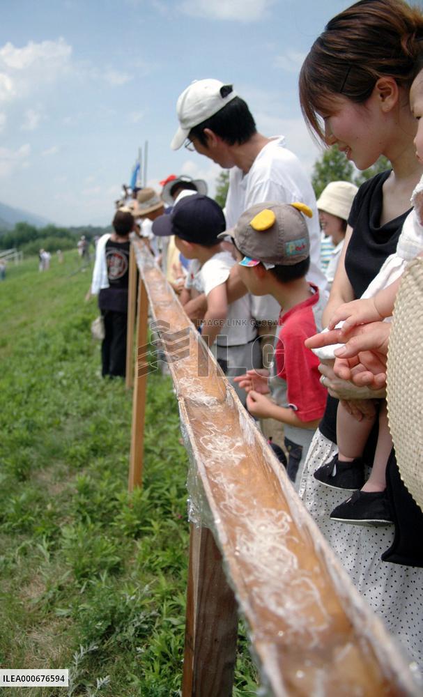 Tokushima city sets running fine noodle record