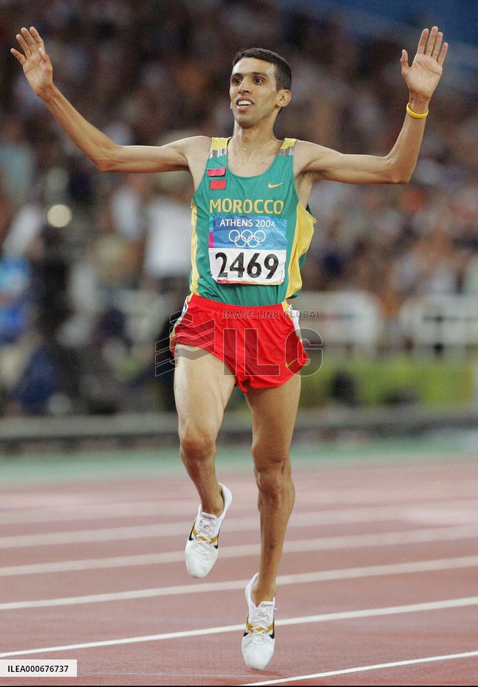 (1)Morocco's El Guerrouj wins gold in men's 5,000 meters