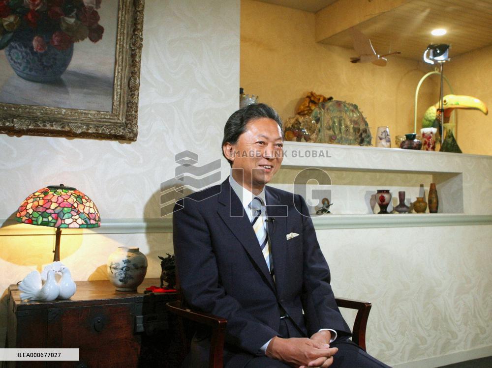 Hatoyama in interview after election victory