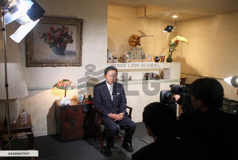 Hatoyama in interview after election victory