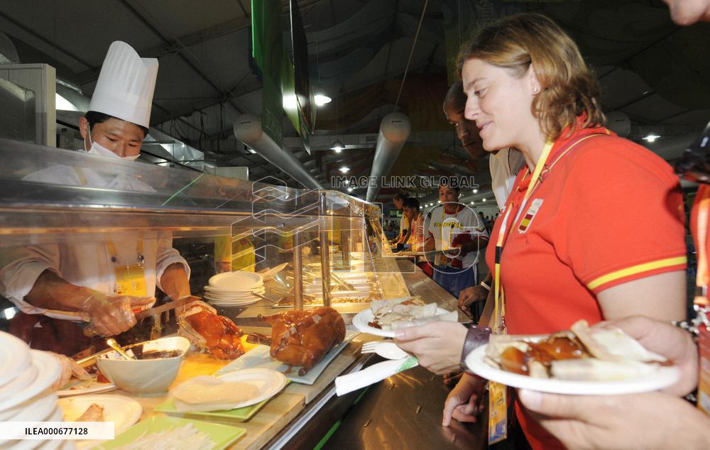 Peking duck served at Olympic Athletes' Village in Beijing