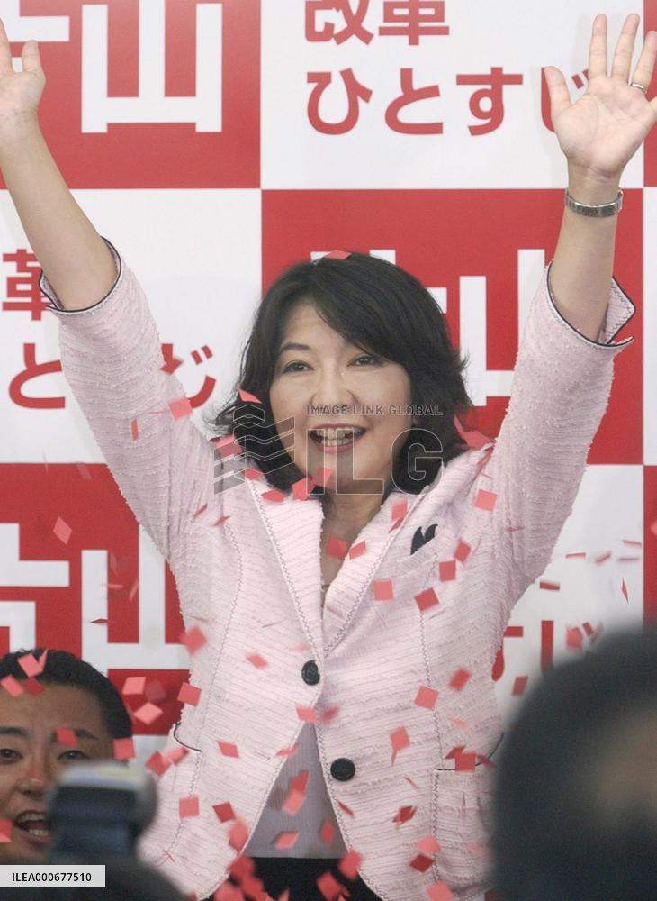 Ex-bureaucrat Katayama wins in Shizuoka
