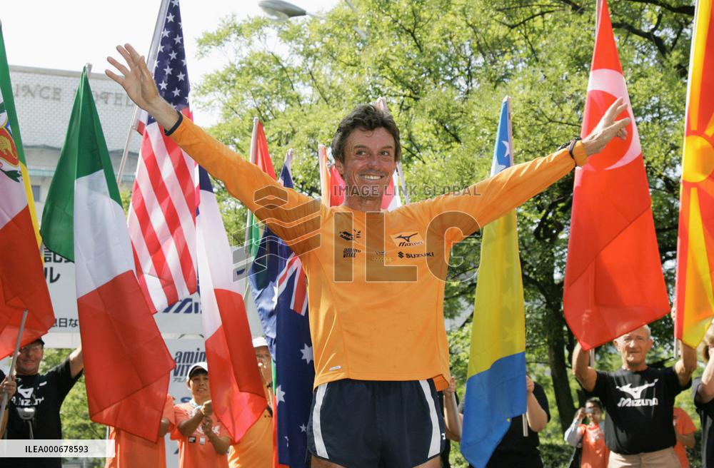 Frenchman runs across five full continents