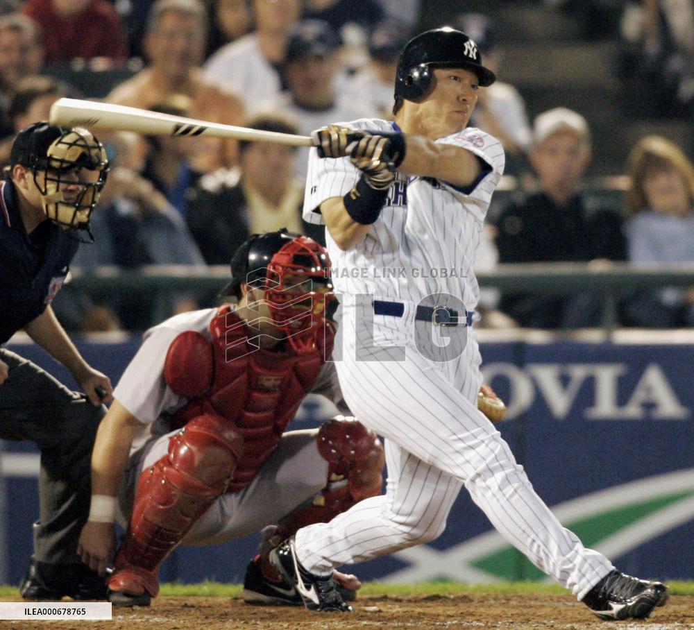 Yankees' Matsui hits RBI single in minor league game