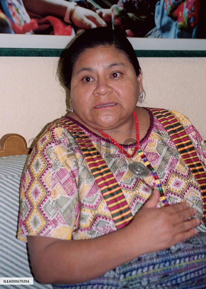 Menchu calls war on terror a struggle for resources