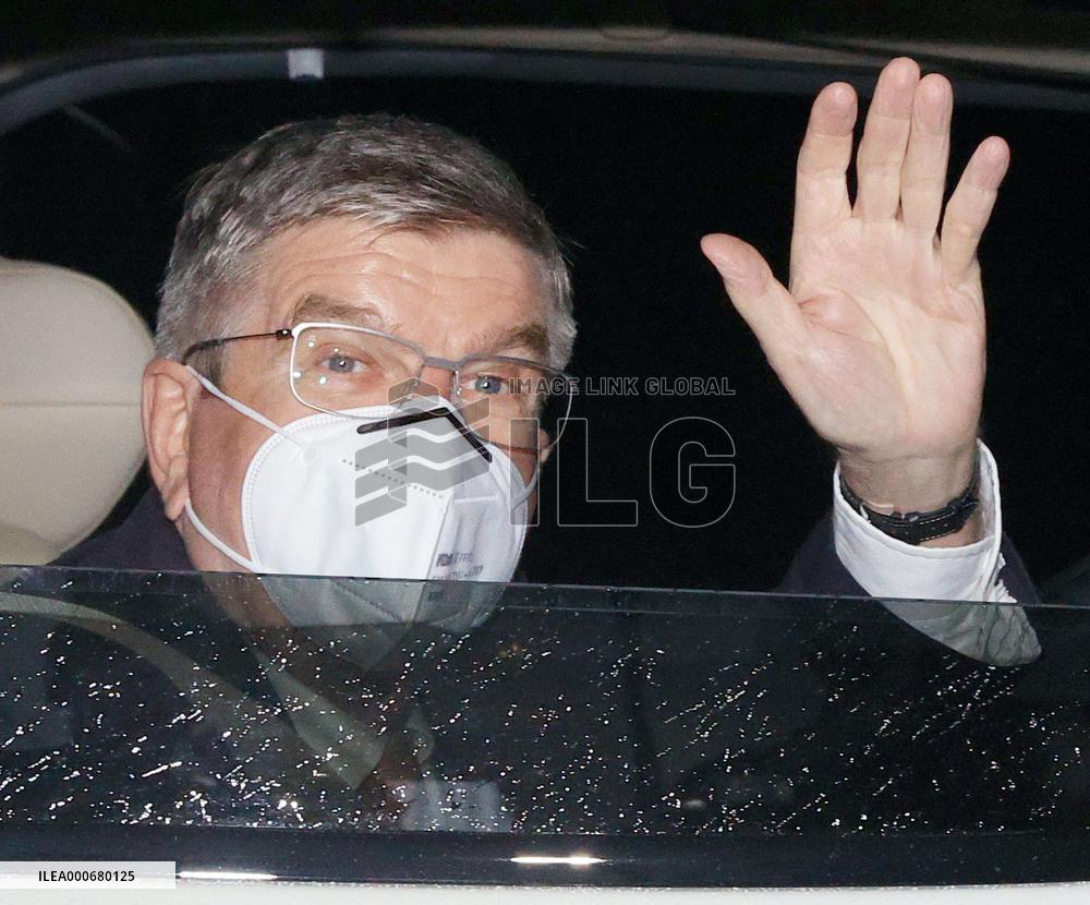 IOC chief Bach arrives in Japan