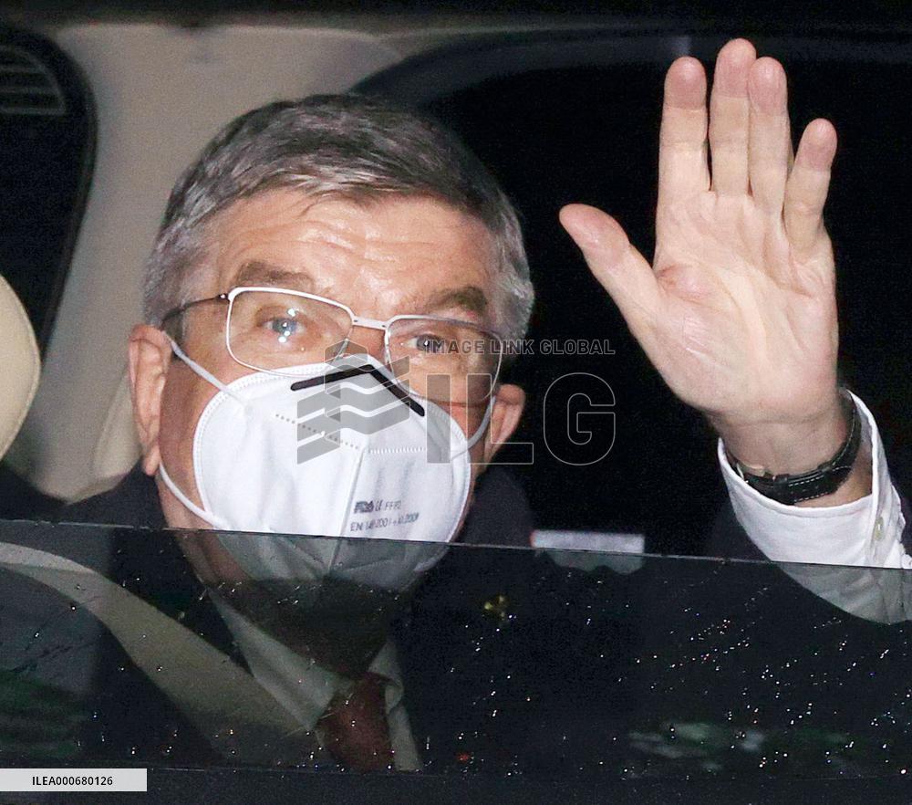 IOC chief Bach arrives in Japan