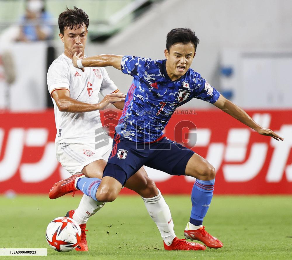 Football: Japan-Spain warm-up match before Olympics