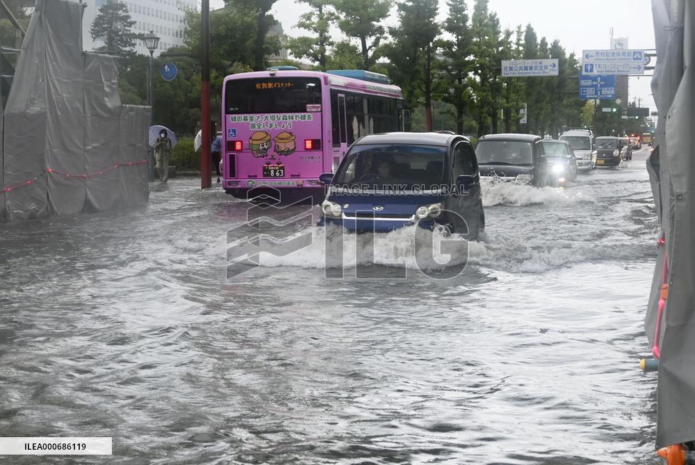 Heavy rain in Japan