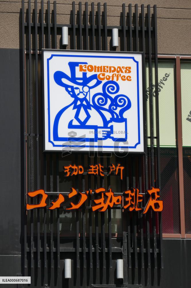 Coffee shop Komeda Coffee Shop on Dogenzaka in Shibuya.