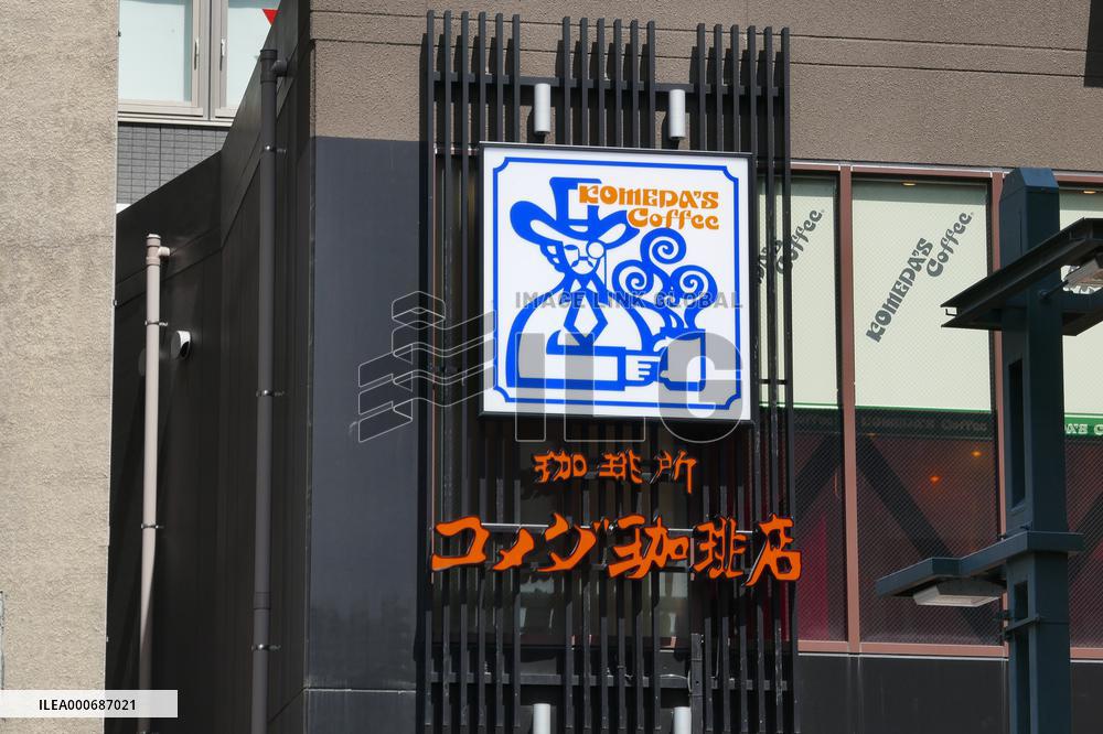 Coffee shop Komeda Coffee Shop on Dogenzaka in Shibuya.