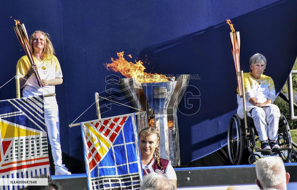 Paralympic flame-lighting event in Stoke Mandeville