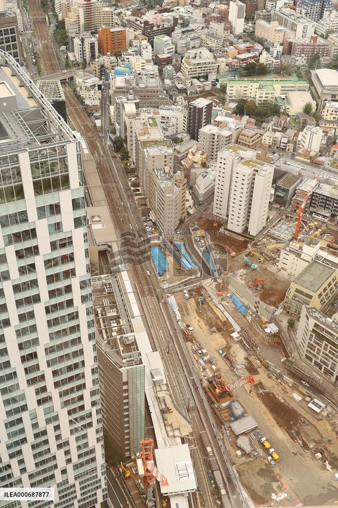 Shibuya Station Sakuragaoka Exit area under construction