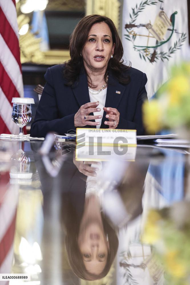 Vice President Harris holds a virtual bilateral meeting with Guatemalan President