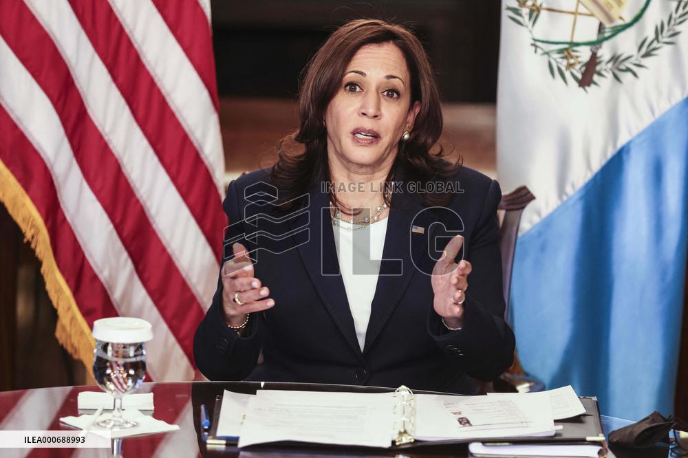 Vice President Harris holds a virtual bilateral meeting with Guatemalan President