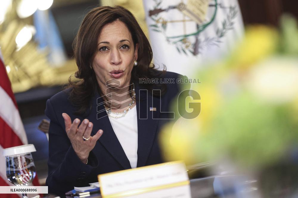 Vice President Harris holds a virtual bilateral meeting with Guatemalan President
