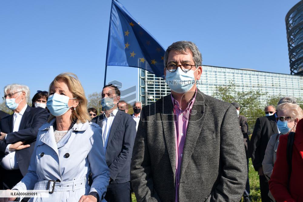 Gathering For The Return Of Sessions At EU Parliament - Strasbourg