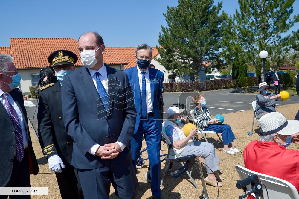 Jean Castex Visit To MARPA - Perignat Sur Allier