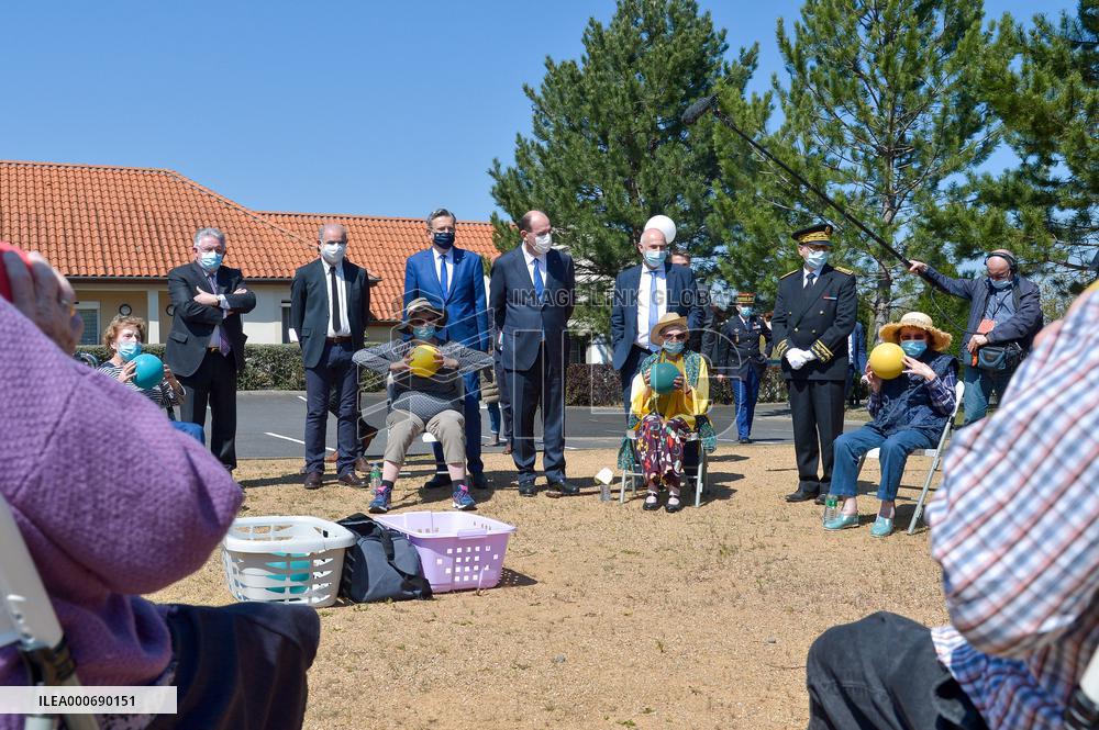 Jean Castex Visit To MARPA - Perignat Sur Allier