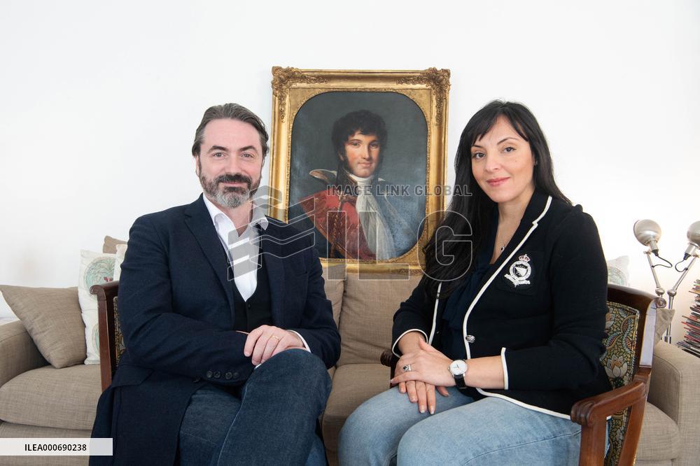 Prince Joachim Murat And Wife Portrait - Paris