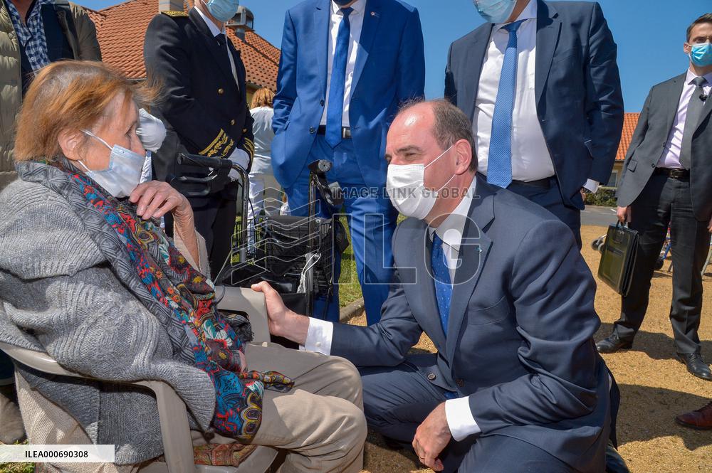 Jean Castex Visit To MARPA - Perignat Sur Allier
