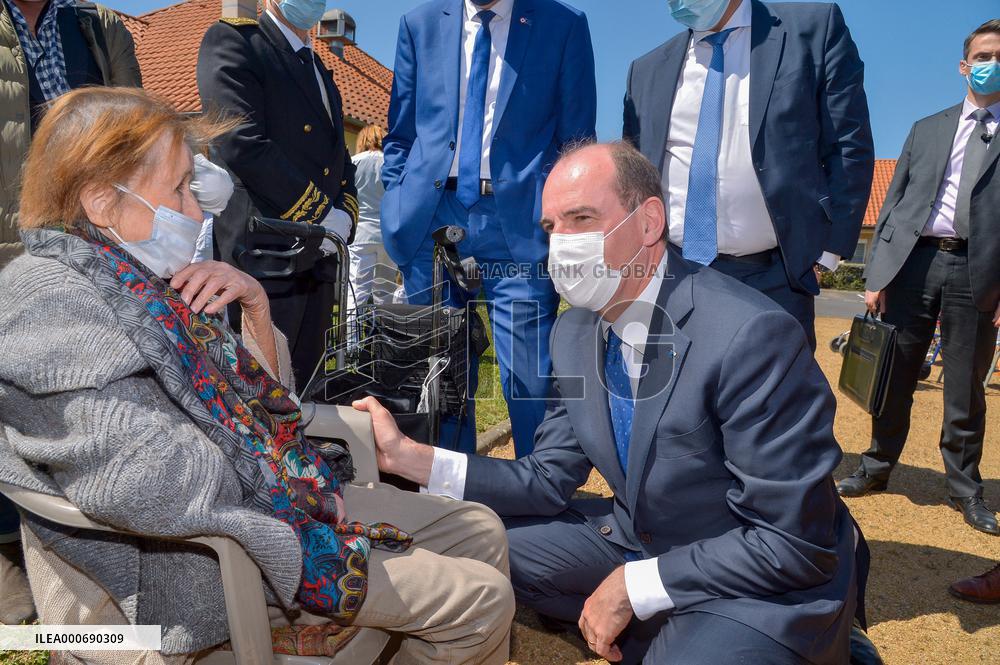 Jean Castex Visit To MARPA - Perignat Sur Allier