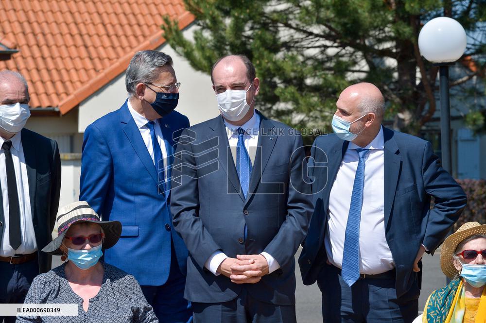 Jean Castex Visit To MARPA - Perignat Sur Allier