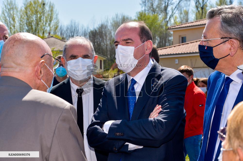Jean Castex Visit To MARPA - Perignat Sur Allier