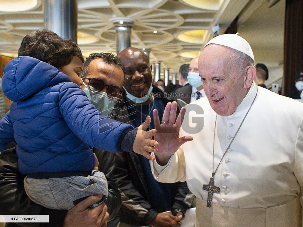 Pope spends name-day with poor receiving Covid-19 vaccine