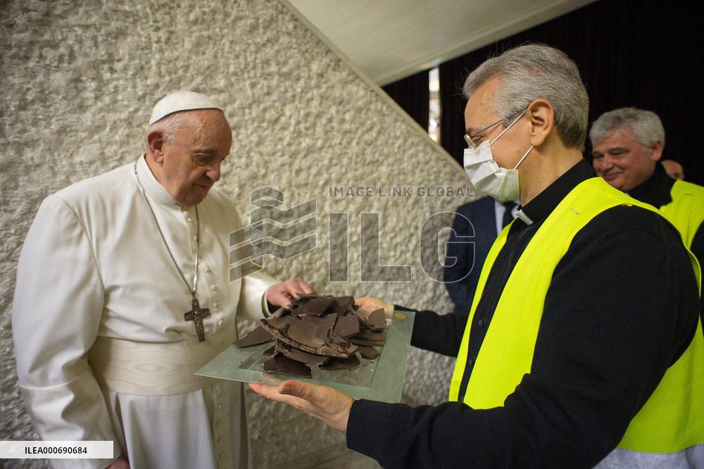 Pope spends name-day with poor receiving Covid-19 vaccine