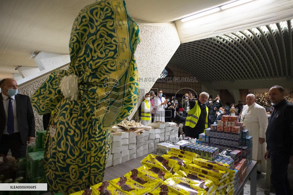 Pope spends name-day with poor receiving Covid-19 vaccine