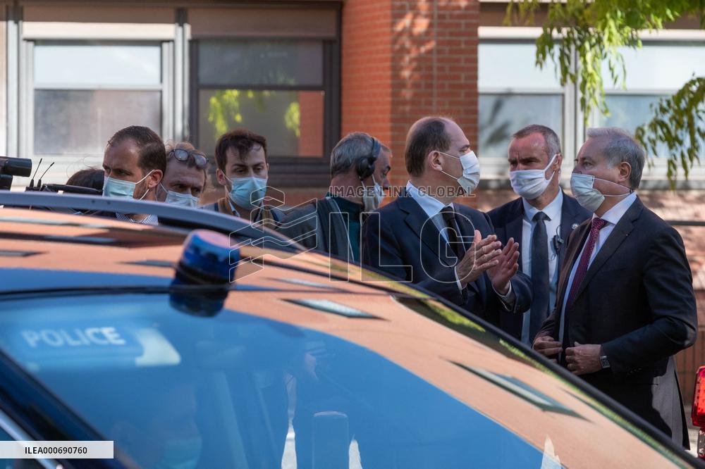 Jean Castex visits central police station - Toulouse