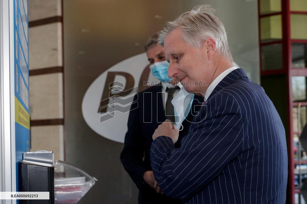 King Philippe Visits Pfizer-BioNTech - Belgium