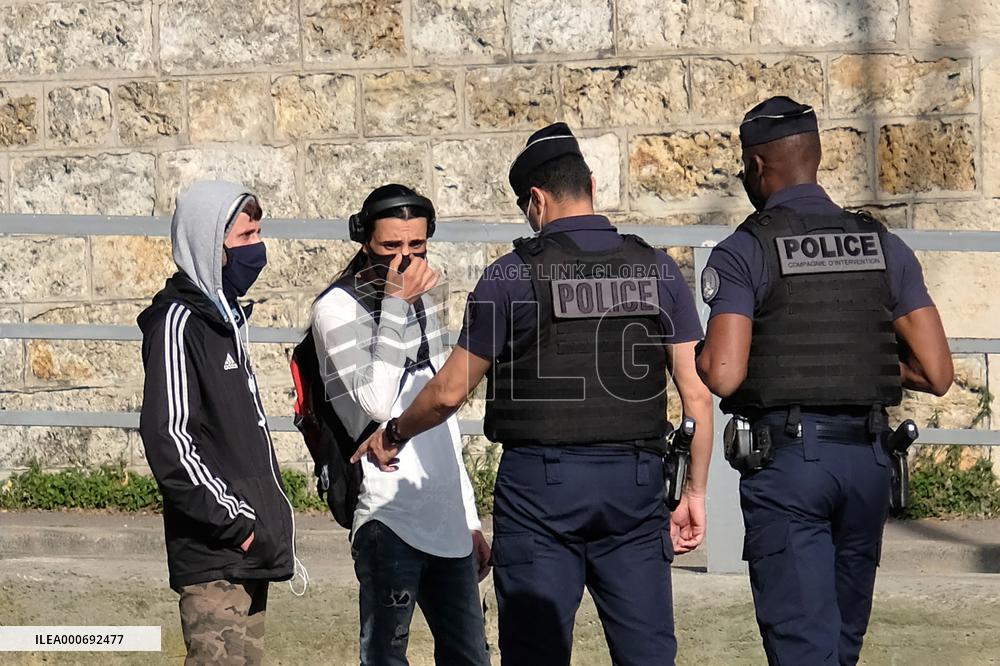People Enjoying the Warm Weather Paris