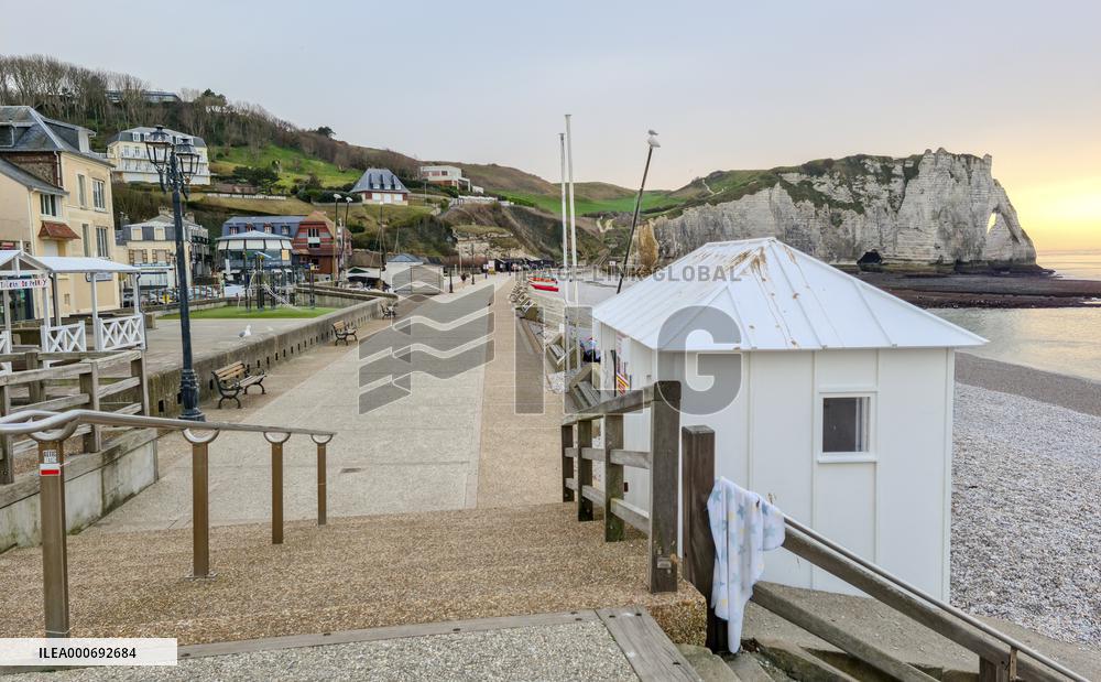 Tourist Town Etretat Deserted Amid Pandemic - France