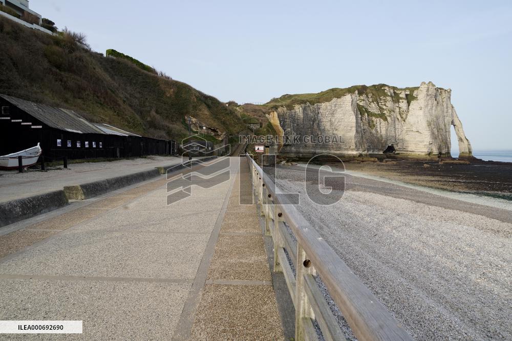 Tourist Town Etretat Deserted Amid Pandemic - France